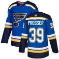 St. Louis Blues #39 Nate Prosser Premier Royal Blue Home NHL Jersey