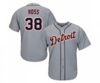 Detroit Tigers #38 Tyson Ross Replica Grey Road Cool Base Baseball Jersey