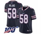 Buffalo Bills #58 Matt Milano Limited Navy Blue Inverted Legend 100th Season Football Jersey