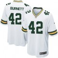 Green Bay Packers #42 Morgan Burnett Game White NFL Jersey