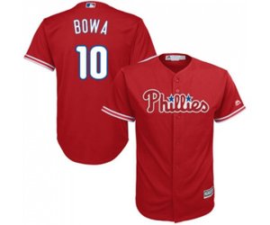 Philadelphia Phillies #10 Larry Bowa Replica Red Alternate Cool Base Baseball Jersey