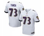 Baltimore Ravens #73 Marshal Yanda Elite White Football Jersey