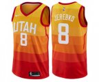 Utah Jazz #8 Jonas Jerebko Swingman Orange NBA Jersey - City Edition