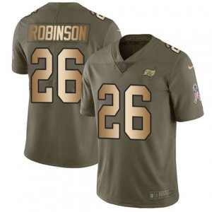 Tampa Bay Buccaneers #26 Josh Robinson Limited Olive Gold 2017 Salute to Service NFL Jersey