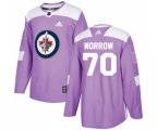 Winnipeg Jets #70 Joe Morrow Authentic Purple Fights Cancer Practice NHL Jersey