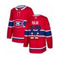 Montreal Canadiens #17 Brett Kulak Authentic Red USA Flag Fashion Hockey Jersey