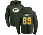 Green Bay Packers #89 Marcedes Lewis Green Name & Number Logo Pullover Hoodie
