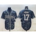 Las Vegas Raiders #17 Davante Adams Grey Camo With Patch Cool Base Stitched Baseball Jersey