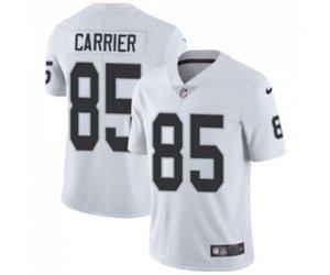 Oakland Raiders #85 Derek Carrier White Vapor Untouchable Limited Player Football Jersey