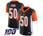 Cincinnati Bengals #50 Jordan Evans Black Team Color Vapor Untouchable Limited Player 100th Season Football Jersey
