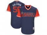 Los Angeles Angels of Anaheim #56 Kole Calhoun Koleman Authentic Navy Blue 2017 Players Weekend MLB Jersey