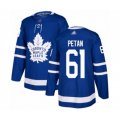 Toronto Maple Leafs #61 Nic Petan Authentic Royal Blue Home Hockey Jersey