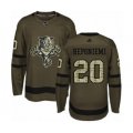 Florida Panthers #20 Aleksi Heponiemi Authentic Green Salute to Service Hockey Jersey