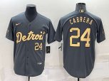 Detroit Tigers #24 Miguel Cabrera Number Grey 2022 All Star Stitched Cool Base Nike Jersey