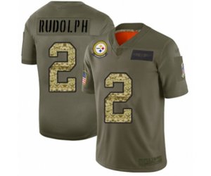 Pittsburgh Steelers #2 Mason Rudolph Limited Olive Camo 2019 Salute to Service Football Jersey