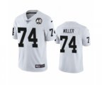 Oakland Raiders #74 Kolton Miller White 60th Anniversary Vapor Untouchable Limited Player 100th Season Football Jersey