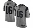 Los Angeles Rams #16 Jared Goff Limited Gray Gridiron Football Jersey