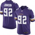 Minnesota Vikings #92 Tom Johnson Purple Team Color Vapor Untouchable Limited Player NFL Jersey