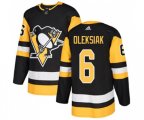 Adidas Pittsburgh Penguins #6 Jamie Oleksiak Authentic Black Home NHL Jersey