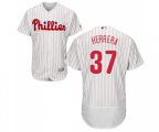 Philadelphia Phillies #37 Odubel Herrera White Home Flex Base Authentic Collection Baseball Jersey