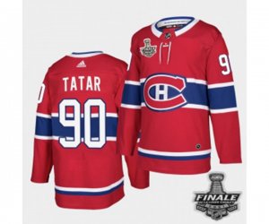 Montreal Canadiens #90 Tomas Tatar Red Home Authentic 2021 NHL Stanley Cup Final Patch Jersey