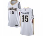 New Orleans Pelicans #15 Frank Jackson Swingman White Basketball Jersey - Association Edition