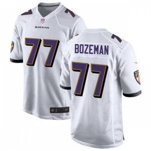 Baltimore Ravens #77 Bradley Bozeman Nike White Vapor Limited Player Jersey