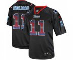 New England Patriots #11 Julian Edelman Limited Lights Out Black Strobe Football Jersey