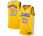 Los Angeles Lakers #13 Wilt Chamberlain Swingman Gold 2019-20 City Edition Basketball Jersey