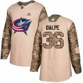Columbus Blue Jackets #36 Zac Dalpe Authentic Camo Veterans Day Practice NHL Jersey