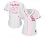 Women's St. Louis Cardinals #29 Vince Coleman Replica White Fashion Cool Base Baseball Jersey