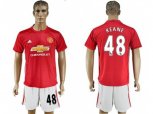 Manchester United #48 Keane Red Home Soccer Club Jersey