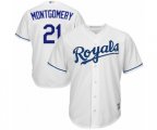 Kansas City Royals Mike Montgomery Replica White Home Cool Base Baseball Player Jersey