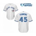 Toronto Blue Jays #45 Thomas Pannone Authentic White Home Baseball Player Jersey