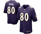 Baltimore Ravens #80 Miles Boykin Game Purple Team Color Football Jersey