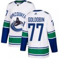 Vancouver Canucks #77 Nikolay Goldobin White Road Authentic Stitched NHL Jersey