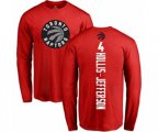 Toronto Raptors #4 Rondae Hollis-Jefferson Red Backer Long Sleeve T-Shirt