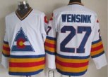 Colorado Avalanche #27 John Wensink White CCM Throwback Stitched Hockey Jersey