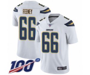 Los Angeles Chargers #66 Dan Feeney White Vapor Untouchable Limited Player 100th Season Football Jersey