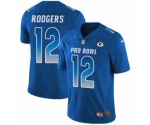 Green Bay Packers #12 Aaron Rodgers Limited Royal Blue NFC 2019 Pro Bowl NFL Jersey