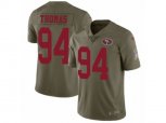 San Francisco 49ers #94 Solomon Thomas Limited Olive 2017 Salute to Service NFL Jersey