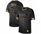 St. Louis Cardinals #70 Chris Beck Authentic Black Gold Fashion Baseball Jersey