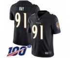 Baltimore Ravens #91 Shane Ray Black Alternate Vapor Untouchable Limited Player 100th Season Football Jersey