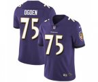 Baltimore Ravens #75 Jonathan Ogden Purple Team Color Vapor Untouchable Limited Player Football Jersey