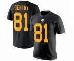 Pittsburgh Steelers #81 Zach Gentry Black Rush Pride Name & Number T-Shirt