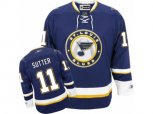 St. Louis Blues #11 Brian Sutter Premier Navy Blue Third NHL Jersey