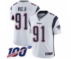 New England Patriots #91 Deatrich Wise Jr White Vapor Untouchable Limited Player 100th Season Football Jersey