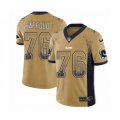 Los Angeles Rams #76 Rodger Saffold Limited Gold Rush Drift Fashion NFL Jersey