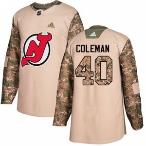 New Jersey Devils #40 Blake Coleman Authentic Camo Veterans Day Practice NHL Jersey