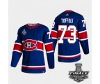 Montreal Canadiens #73 Tyler Toffoli Blue Road Authentic 2021 NHL Stanley Cup Final Patch Jersey